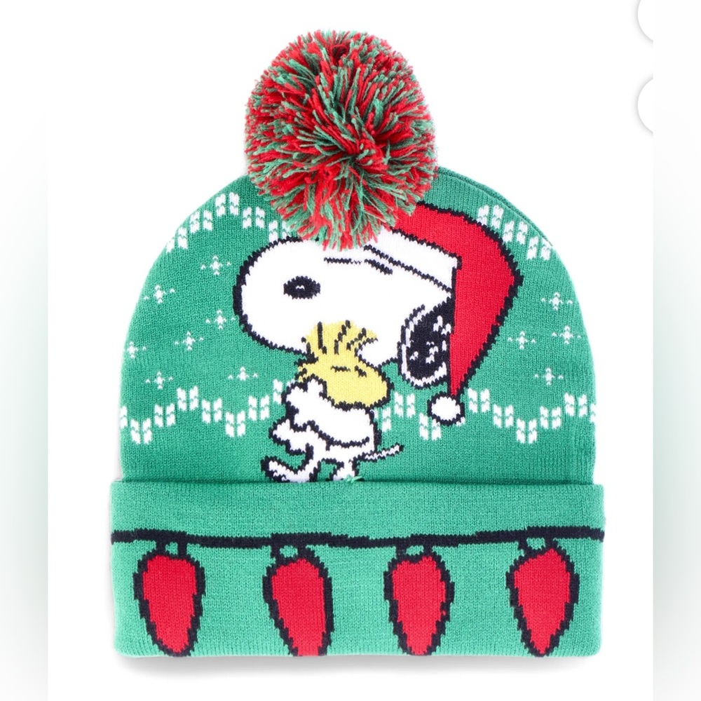 Peanuts Green and Red Snoopy Kids Hat